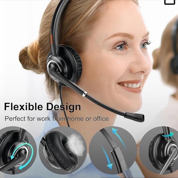 ✨Host Pick ✨ NEW USB Headset with Noise Canceling Microphone PC Laptop Tablet - Picture 3 of 11